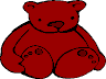 A red Teddy bear.