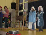 Mary and Joseph meet the shepherds in our Nativity story.