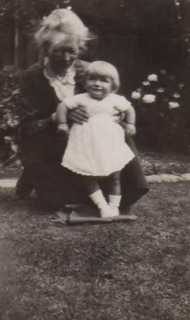 August 1931 Grandma Whitehead with Christine.