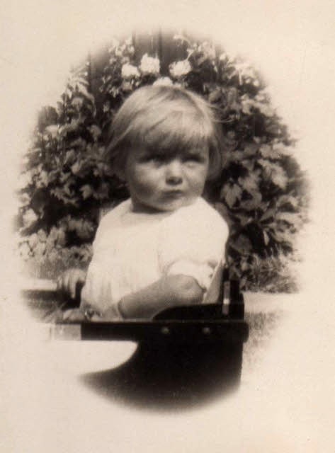 1931 Christine at one year old at 20 Bedford Rd, South Woodford. 