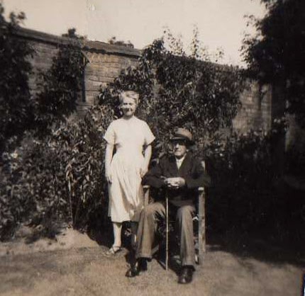 March 1954 Christine's Aunt Mary Haydon with Grandpa John Haydon. 
