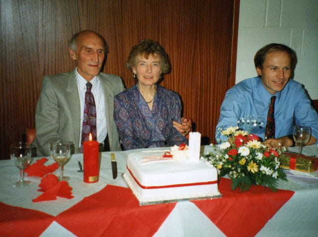 October 1995 the Ruby Wedding anniversary of Roy and Christine Reason
