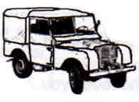 A pencil drawing of a Land Rover.