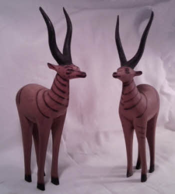 Two Gazelles , souvenirs from Tanganyika.