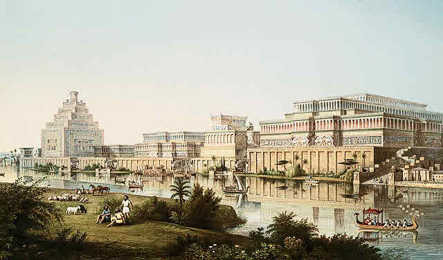 Artist's impression of Assyrian Palaces.