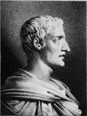 Drawing of Roman historian Cornelius Tacitus by Julien