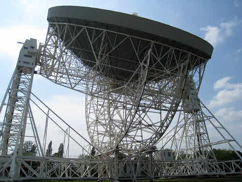 Jodrell Bank radio telescope. Scientific laws and building blocks of life.