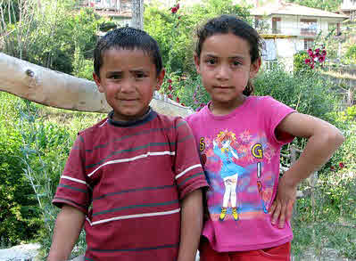 Two Kurdish children in July 2010.