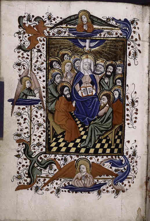 Pentecost by Gerard Groote 1340 - 1384. Can we experience the gift of the Holy Spirit?