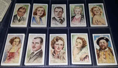 Players cigarette cards. Outside of the 1930s school playground.