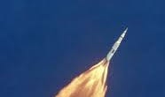 The Apollo rocket launch.