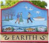 Earith village sign. At school in 1930s Earith.