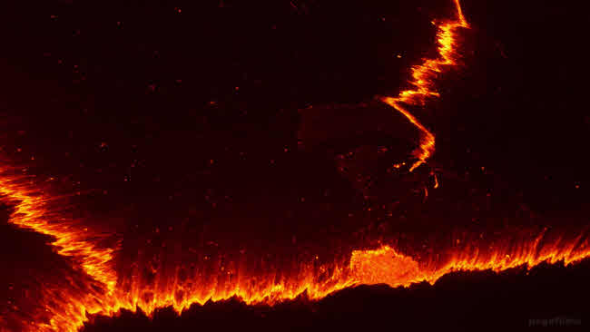 Lava and flames. What we are told about the actual end of the world.