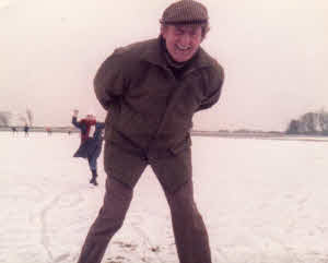 Jack Wales skating on Little Fen, Earith.